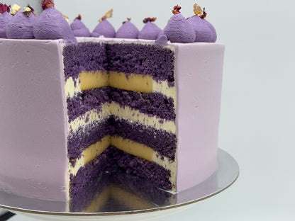 Ube Cake with Leche flan